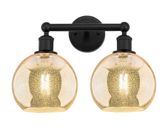 Edison Two Light Bath Vanity in Matte Black (405|616-2W-BK-G128-8)