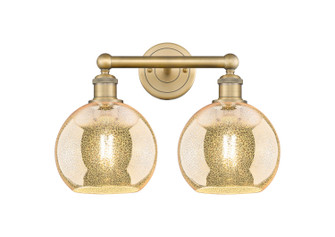 Edison Two Light Bath Vanity in Brushed Brass (405|616-2W-BB-G128-8)