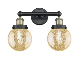 Edison Two Light Bath Vanity in Black Antique Brass (405|616-2W-BAB-G208-8)