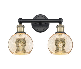 Edison Two Light Bath Vanity in Black Antique Brass (405|616-2W-BAB-G128-6)
