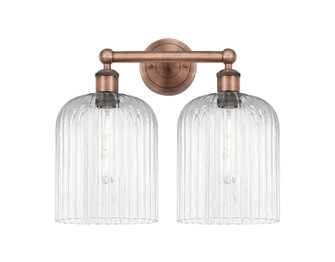 Edison Two Light Bath Vanity in Antique Copper (405|616-2W-AC-G559-8CL)