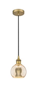Edison One Light Mini Pendant in Brushed Brass (405|616-1P-BB-G128-6)