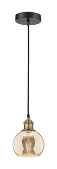 Edison One Light Mini Pendant in Black Antique Brass (405|616-1P-BAB-G128-6)