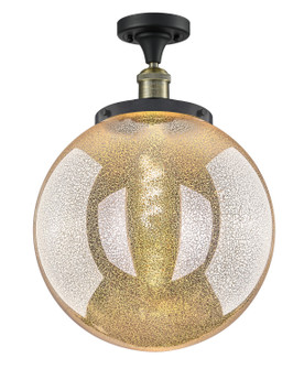 Franklin Restoration One Light Semi-Flush Mount in Black Antique Brass (405|517-1CH-BAB-G208-14)