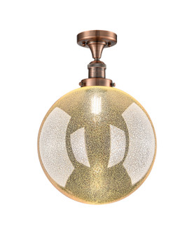 Franklin Restoration One Light Semi-Flush Mount in Antique Copper (405|517-1CH-AC-G208-12)