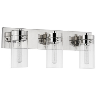 Intersection Three Light Vanity in Polished Nickel (72|60-7633)