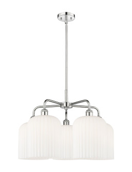 Ballston Five Light Chandelier in Polished Chrome (405|516-5CR-PC-G559-8GWH)