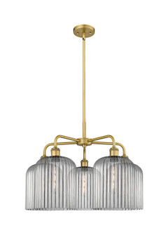 Ballston Five Light Chandelier in Brushed Brass (405|516-5CR-BB-G559-8SM)