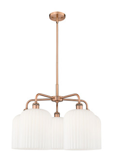 Ballston Five Light Chandelier in Antique Copper (405|516-5CR-AC-G559-8GWH)