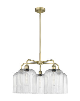 Ballston Five Light Chandelier in Antique Brass (405|516-5CR-AB-G559-8SDY)