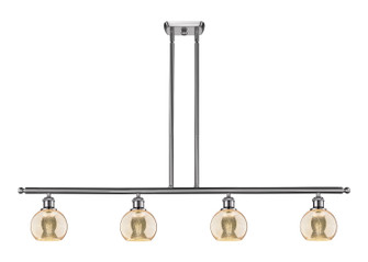 Ballston Four Light Island Pendant in Brushed Satin Nickel (405|516-4I-SN-G128-6)