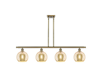 Ballston Four Light Island Pendant in Antique Brass (405|516-4I-AB-G128-8)