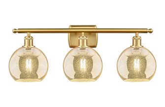 Ballston Three Light Bath Vanity in Satin Gold (405|516-3W-SG-G128-8)