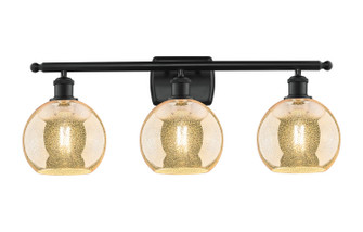 Ballston Three Light Bath Vanity in Matte Black (405|516-3W-BK-G128-8)