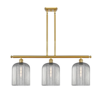 Ballston Three Light Island Pendant in Satin Gold (405|516-3I-SG-G559-8SM)