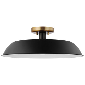 Colony One Light Flush Mount in Matte Black / Burnished Brass (72|60-7494)