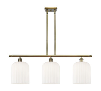 Ballston Three Light Island Pendant in Antique Brass (405|516-3I-AB-G559-8GWH)