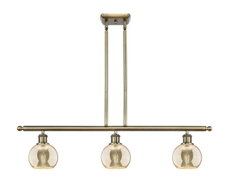 Ballston Three Light Island Pendant in Antique Brass (405|516-3I-AB-G128-6)