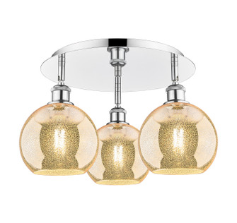 Ballston Three Light Semi-Flush Mount in Polished Chrome (405|516-3C-PC-G128-8)