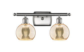 Ballston Two Light Bath Vanity in Brushed Satin Nickel (405|516-2W-SN-G128-6)