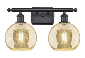 Ballston Two Light Bath Vanity in Matte Black (405|516-2W-BK-G128-8)
