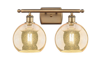 Ballston Two Light Bath Vanity in Brushed Brass (405|516-2W-BB-G128-8)