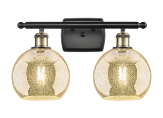 Ballston Two Light Bath Vanity in Black Antique Brass (405|516-2W-BAB-G128-8)