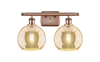 Ballston Two Light Bath Vanity in Antique Copper (405|516-2W-AC-G128-8)