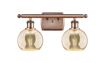 Ballston Two Light Bath Vanity in Antique Copper (405|516-2W-AC-G128-6)
