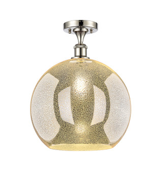 Ballston One Light Semi-Flush Mount in Polished Nickel (405|516-1C-PN-G128-14)