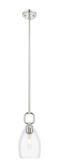 Downtown Urban One Light Mini Pendant in Polished Nickel (405|485-1S-PN-G485-6CL)
