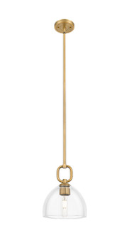 Downtown Urban One Light Pendant in Brushed Brass (405|485-1S-BB-G486-8CL)