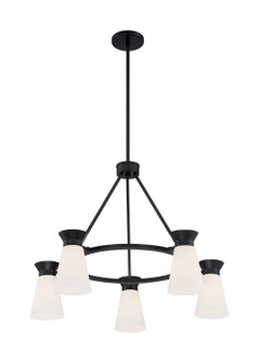 Caleta Five Light Chandelier in Black (72|60-7315)