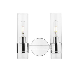Downtown Urban Two Light Bath Vanity in Polished Chrome (405|467-2W-PC-G467-CL)