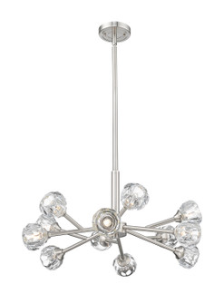 Downtown Urban LED Chandelier in Satin Nickel (405|465-12CR-SN-G465-CL)