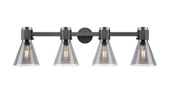 Downtown Urban Four Light Bath Vanity in Matte Black (405|464-4W-BK-G464C-7SM)