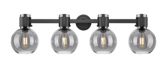 Downtown Urban Four Light Bath Vanity in Matte Black (405|464-4W-BK-G464B-7SM)