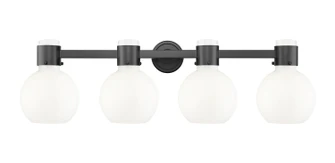 Downtown Urban Four Light Bath Vanity in Matte Black (405|464-4W-BK-G464B-7GW)