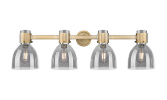 Downtown Urban Four Light Bath Vanity in Brushed Brass (405|464-4W-BB-G464D-7SM)