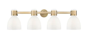 Downtown Urban Four Light Bath Vanity in Brushed Brass (405|464-4W-BB-G464D-7GW)