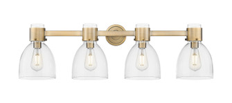 Downtown Urban Four Light Bath Vanity in Brushed Brass (405|464-4W-BB-G464D-7CL)