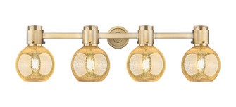 Downtown Urban Four Light Bath Vanity in Brushed Brass (405|464-4W-BB-G464B-7ME)