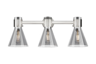 Downtown Urban Three Light Bath Vanity in Satin Nickel (405|464-3W-SN-G464C-7SM)