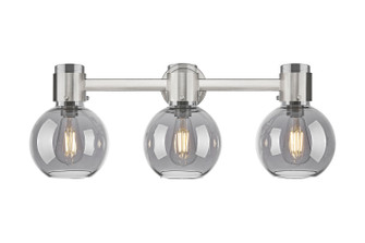 Downtown Urban Three Light Bath Vanity in Brushed Satin Nickel (405|464-3W-SN-G464B-7SM)