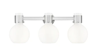Downtown Urban Three Light Bath Vanity in Brushed Satin Nickel (405|464-3W-SN-G464B-7GW)