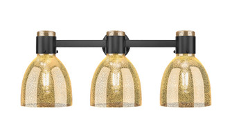 Downtown Urban Three Light Bath Vanity in Matte Black (405|464-3W-BK-G464D-7ME)