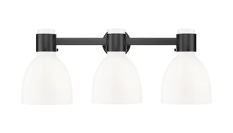 Downtown Urban Three Light Bath Vanity in Matte Black (405|464-3W-BK-G464D-7GW)
