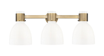 Downtown Urban Three Light Bath Vanity in Brushed Brass (405|464-3W-BB-G464D-7GW)