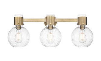 Downtown Urban Three Light Bath Vanity in Brushed Brass (405|464-3W-BB-G464B-7SDY)