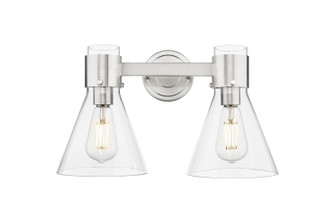 Downtown Urban Two Light Bath Vanity in Satin Nickel (405|464-2W-SN-G464C-7CL)